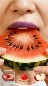 SOUND OF NATURE 🍎 ASMR Fresh Fruit Crunchy Bites 🌿 #asmrindonesia