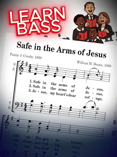 **Even gentle songs need a strong foundation.** 🎵 Safe in the Arms of Jesus — Bass #fyp #worship #faith #Bass