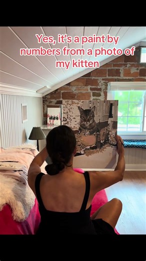 Come with me to do a paint by numbers in the attic