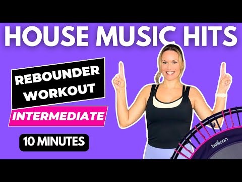 10 Min Rebounder Cardio Workout | Fun Fat-Burning Mini Trampoline Routine 🎶House Music Hits🎶