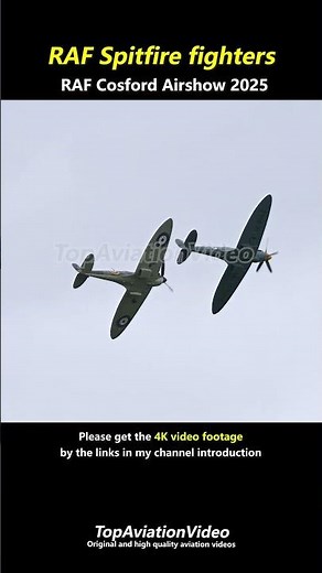 RAF WW2 Spitfire fighters @ RAF Cosford Airshow 2025