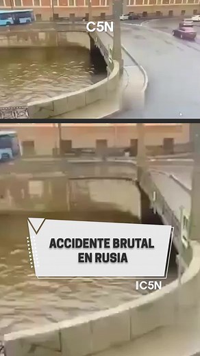🇷🇺 ACCIDENTE BRUTAL EN RUSIA ⚠️ Ocurrió en San Petersburgo: Un autobús que llevaba pasajeros perdió el control y cayó al río. ⚫ Murieron cuatro personas y otras cuatro se encuentran con muerte cerebral.