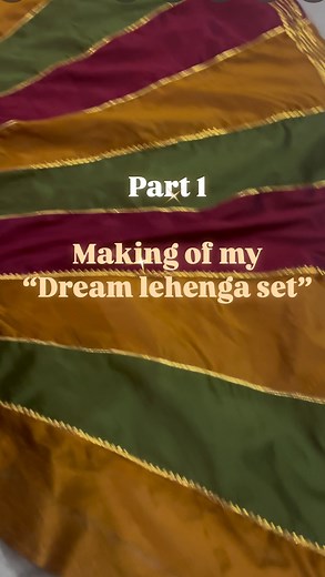 NISSILU on Instagram: "Edited:Thank you for the 1M views😭💕🫶! Hey guys, I'm so sorry but this reel was getting WAY too long, so I had to split it up! I hope you don't mind watching in parts 😅- I promise it's worth it! Also, thanks for sticking with me and supporting my content. It means the world to me!🥰🎀 . . . Follow: @nissiluofficial for more such artsy, candid and fun content😌 . . . #sewing #making #ghotapatti #lehenga #asmr #original #trending""