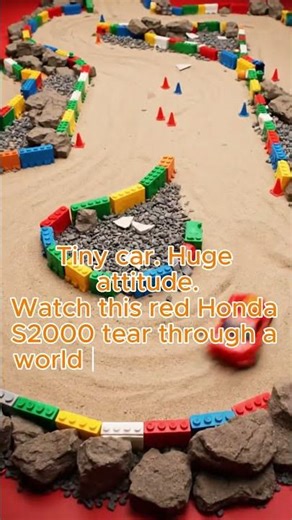 Mini Drift Madness | FPV Chase of a Red Honda S2000 Toy Car in a Sandy Circuit! #cinematicfpv #fpv