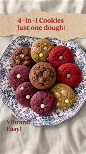 How to make 4 different cookies from ONE single batch! #Short⁠ #cookierecipe