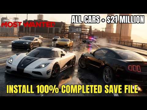 NFS MW 2012: Install 100% Save File in 3 Minutes (All Cars Unlocked!) 🔥