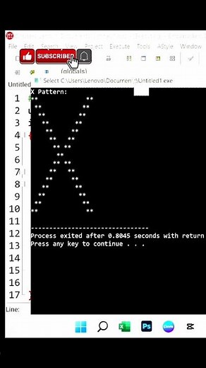 Amazing X Pattern in C++ 🔥 | Easy Nested Loop Pattern for Beginners