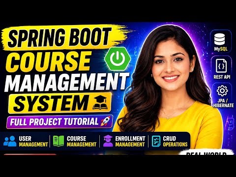 SpringBoot Course Management System Full Project🔥| DTO, Mapper, CRUD, REST API