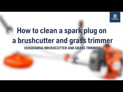 How to clean spark plug on a Husqvarna grass trimmer and brushcutter