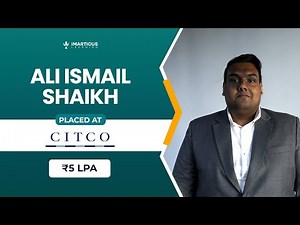 How CIBOP Helped Ali Land ₹5 LPA at Citco | Imarticus Learning Reviews