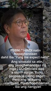 “HINDI NAPAGHANDAAN ANG FLASH FLOOD” Matapos ang pananalasa ng Bagyong Tino na kumitil ng halos 190 buhay sa Visayas, inamin ni Pangulong Marcos Jr. na nagkamali ang paghahanda ng mga lokal na pamahalaan. “Ang sinasabi sa atin, ang pinaghahandaan ng mga LGU officials was a storm surge. ‘Yung papasok galing sa dagat. Pero ang talagang nangyari, flash flood naman. Iba ‘yung nangyari. At hindi natin napaghandaan dahil iba ‘yung ine-expect natin,” Ayon sa Pangulo, ang bilis ng pagtaas ng tubig at pa