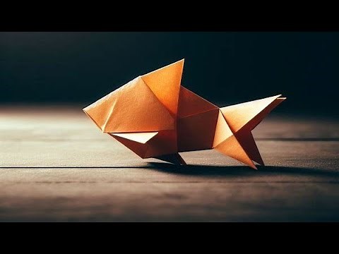 How To Make A 3D Origami Fish [HD]