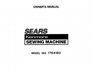 Sears Kenmore 385 385.1764180 Sewing Machine Manual User Guide PDF Download Instant Download Retro Scan - Etsy