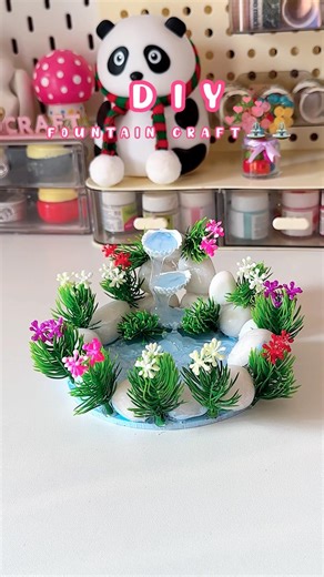 Diy Fountain Craft🩵⛲️🩵#shorts #viralshort #reuse #diy #handmade #craftideas #crafting #trending