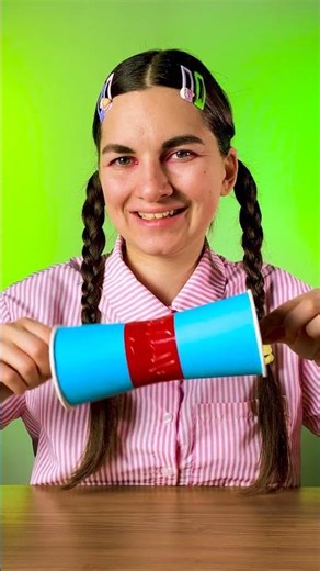 Magic Flying Cups! 🥤✨ Easy DIY Toy #kidsfun #shorts