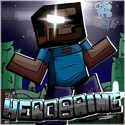 Herobrine fanart (Remade art again from 2024-2026 lol) #art #speedpaint #fnf #herobrine #minecraft