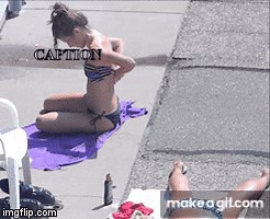 Bikini Girl Wardrobe Malfunction ENF on Make a GIF