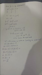 Solve Quadratic with irrational middle term