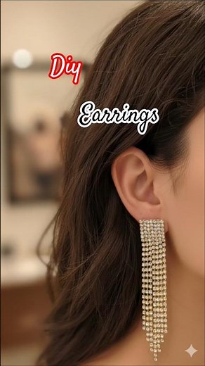 DIY Rhinestone Chain Earrings Tutorial🧿 | Easy & Sparkly Handmade Earrings | Jewelry Making at Home|
