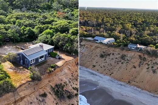 Cape Cod cottage located on edge of eroding ocean cliff sells for less than half its asking price