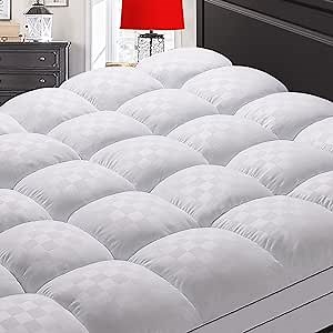 SameBed Mattress Topper Queen,Extra Thick Mattress Pad Cover for Back Pain,Cooling Mattress Protector with 8-21 Inch Deep Pocket,Overfilled Down Alternative Filling
