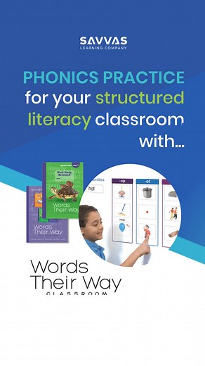 Words Their Way provides interactive phonics practice for your structured literacy classroom! Hands-on word sorts and digital interactives provide personalized practice for students. | Savvas Learning