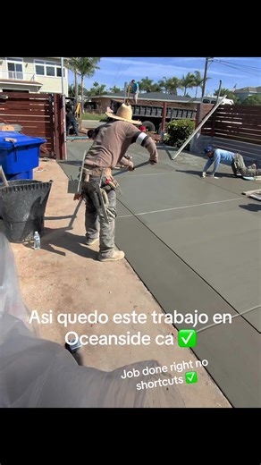 Concrete Job Completed in Oceanside, CA
