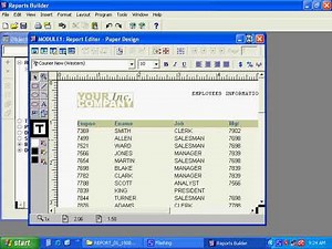 Oracle Reports Class Session 01
