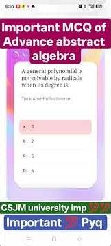 PYQ of Advance Abstract algebra... important 💯