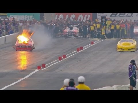 Big explosion for Pro Mod driver Billy Glidden in Indy