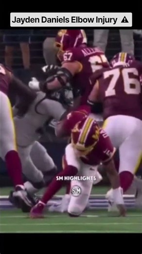 Oh sh*t" - Tom Brady ⚠️Warning⚠️ Jayden Daniels CARTED OFF After Apparent Elbow Injury."