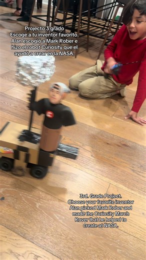3rd. Grade Project. Choose your favorite inventor Alan picked Mark Rober and made the Curiosity March Rover that he helped to create at NASA. @Mark Rober Alan is you’re super fan. #3rdgradeproject #markrober #crunchlabs #inventorschoolproject #favoriteinventor