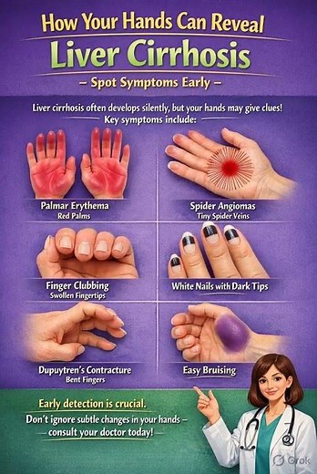 Hand Symptoms of Liver Cirrhosis: A Visual Guide