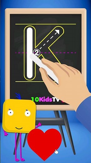 How to Write Letter K for Children - Teaching Writing ABC for Preschool - Alphabet for Kids