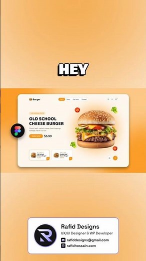 Burger Website UI Design in Figma | Animation in Figma | Figma Tutorial For Beginners