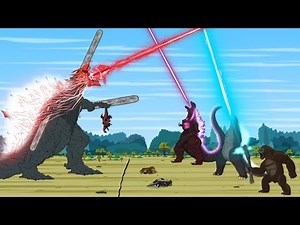 TEAM GODZILLA & KONG vs CHAINSAW GODZILLA EARTH: Who Will Win [P2] | Godzilla Cartoon Compilation