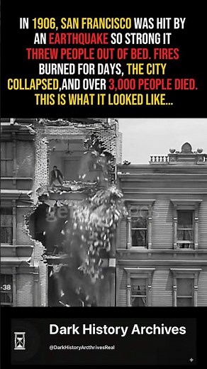 Real footage of the 1906 earthquake that nearly erased San Francisco.