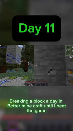 Breaking ONE Block Per Day in Better Minecraft Hardcore - Day 11 #minecraftchallenge