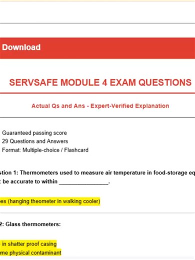 ServSafe Module 4 Exam Questions https://www.learnexams.com/study-content/servsafe-module-4-exam-questions-51449