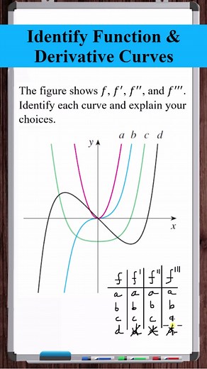 Function & Derivative Curves | Patterns of Function, Slope, & Concavity
