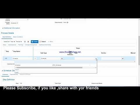 Define orchestration process in Oracle Fusion