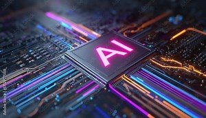 Interact with AI artificial intelligence virtual assistant chatbot in concept of AI artificial intelligence prompt engineering, AI deep learning to use generative AI for work support