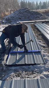 4.4K views · 3.3K reactions | Using the 9” Rib Runner to prep wall metal & a sneak peak of the finished exterior on this 30x100x18 post frame mechanics shop  #CinchCarpentry #QualityOverQuantity #PostFrame #RibRunner #Tools #ToolsOfTheTrade #CoolTools #Metal #Cladding #ExteriorFinishes #WorkShop #Building #Acreage #Alberta @ab_buildings | Cinch Carpentry | Facebook