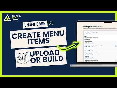 Control Your Costs | Getting Started: Adding a Menu Item