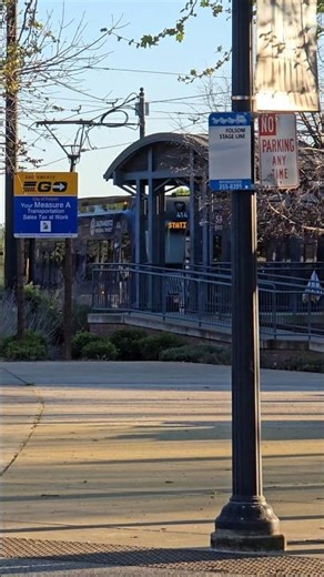 SACRT 414 departs Historic Folsom station (3/12/26)