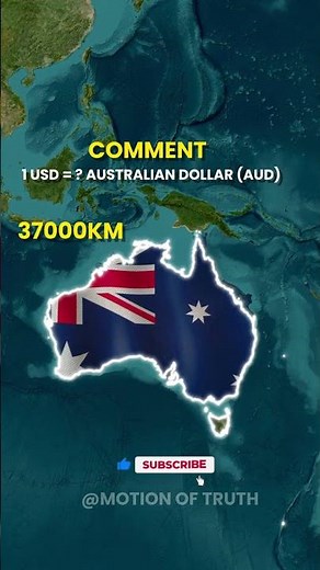 How Long Is Australia's Boarder & 1 USD to AUD #mapanimation #shortvideo #shorts #documentary