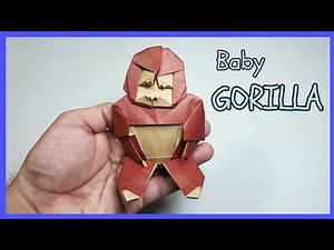 BABY GORILLA ORIGAMI (TUTORIAL) Designed by Toshio Go-Hara