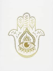 Society6 Barlena Hamsa Hand-Rose Gold Art Print, 18" x 24"
