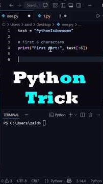 Python Slicing Magic You Didn't Know! ✨ #Shorts #coding #python #ai #programming