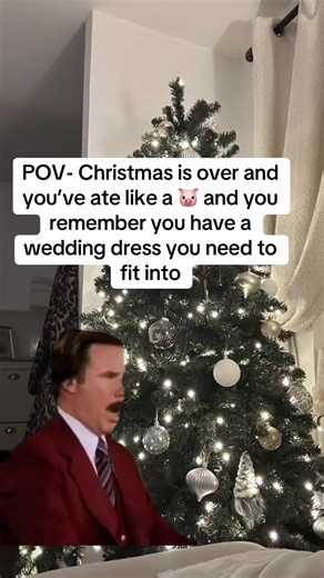 Must remember to not over indulge this Christmas or that dress is going to be tight 🤣 #weddingtok #fyp #bride2026 #wedding